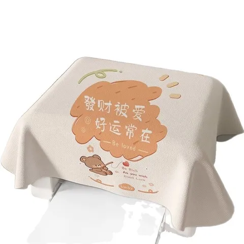 Small Home Appliance Dust Cover Cute Cartoon Print Microwave Oven Refrigerator Dustproof Cloth Home Decor Protector