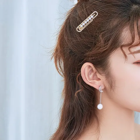 Style OL Tendance Alliage Strass Perle Artificielle Barrette à Cheveux Épingle Nœud Ours Accessoires Cheveux Femmes