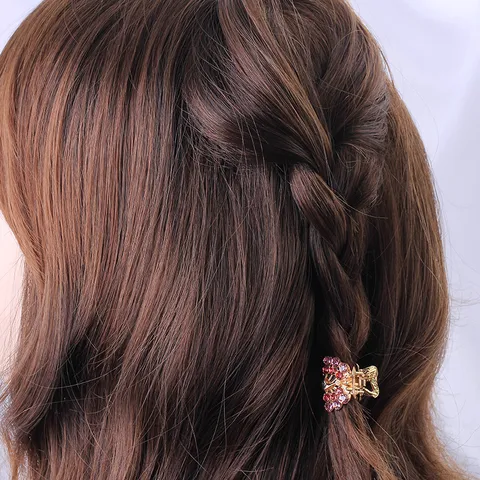 Pince à Cheveux Miniature en Métal et Strass Style Minimaliste Accessoires de Mode pour Cheveux pour Femmes
