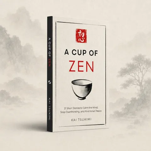 Αγγλικό Βιβλίο Ανάγνωσης Zen Healing Μινιμαλιστικό Μοτίβο Φλιτζανιού Τσాయίου Χαρτόδετο Βιβλίο Διαλογισμού για Γραφείο Σπίτι
