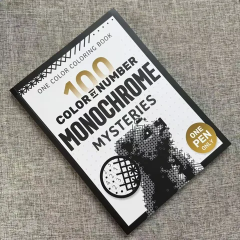 Misteri Monocromatici Pittura Per Numero Libro Da Colorare Penna Singola Motivi Nascosti Libro Puzzle D'arte Per Adulti E Teenager