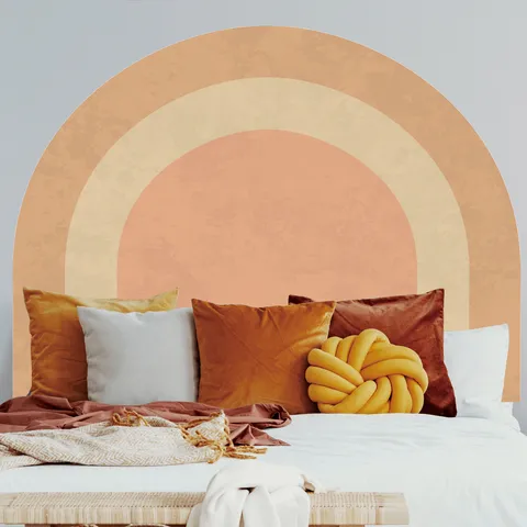 Sticker Mural en PVC Autocollant Imperméable de Style Bohème Arche Géométrique Art Mural pour Salon Chambre Décoration de Maison