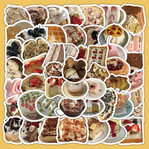 Adesivi Dessert Estetici Impermeabili Simpatici Adesivi Alimentari Per Custodia Per Telefono Quaderno Scrapbook Diario Laptop Decorazione Fai Da Te