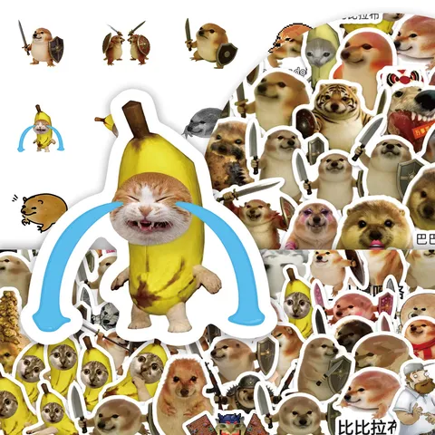 Cartoon Meme Graffiti Stickers Waterproof Vinyl Decals For Laptop Phone Case Luggage Water Bottle Decoration