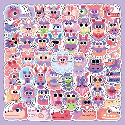 Original New Year Dragon Cartoon Stickers Waterproof PVC Cute Animal Decals For Luggage Phone Case DIY Decoration