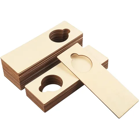 Unvollendetes Holztürgriff Hängeschild Rohling DIY Handwerk Holzscheibe Ornament Zuhause Büro Hotel Dekor
