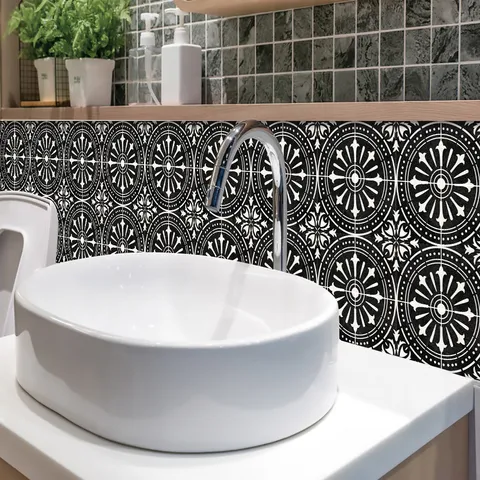 3D Peel And Stick Tile Stickers Waterproof Self Adhesive Mosaic Wall Decals For Kitchen Bathroom Home Decor