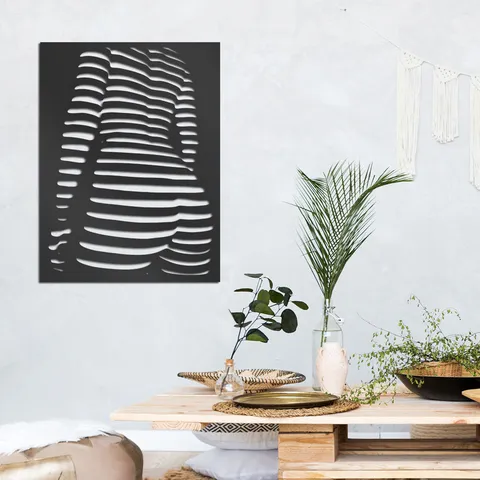Modern 3D Geometric Beauty Silhouette Acrylic Mirror Wall Sticker Self-Adhesive Home Decor Art Decal For Living Room Bedroom