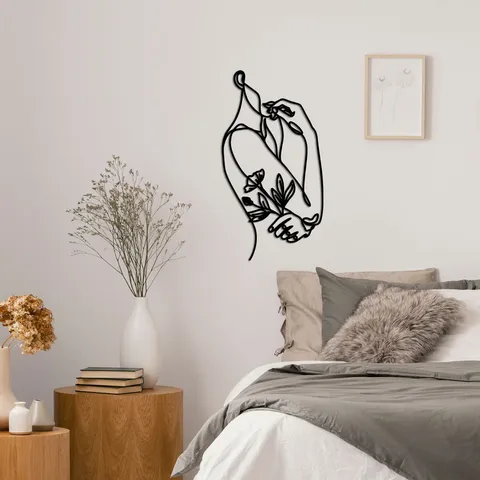 3D Acrylic Mirror Wall Sticker Abstract Sexy Woman Floral Art Decals Self-Adhesive Home Decor For Bedroom Living Room
