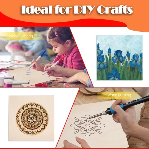 Unfertiges Hölzernes Quadratisches Brett Rohe Natürliche Holzscheiben Für DIY Malerei Handwerk Heimwand Dekor Kunsthandwerk