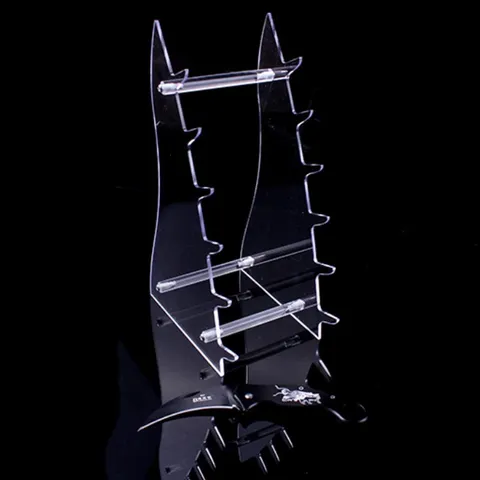 Transparent Acryl Küche Messerhalter Klappbar Schneider Display Ständer Aufbewahrungsregal