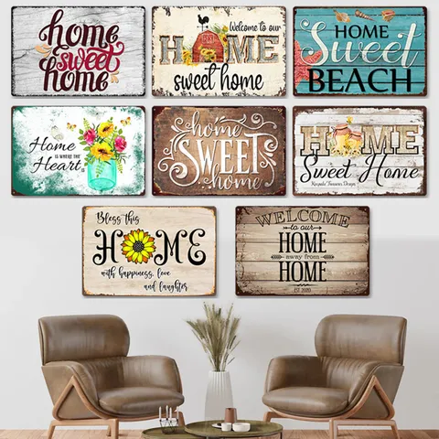 American Retro Vintage Tin Metal Sign Bar Pub Clothing Store Wall Decor Tinplate Poster Wall Art Home Decoration