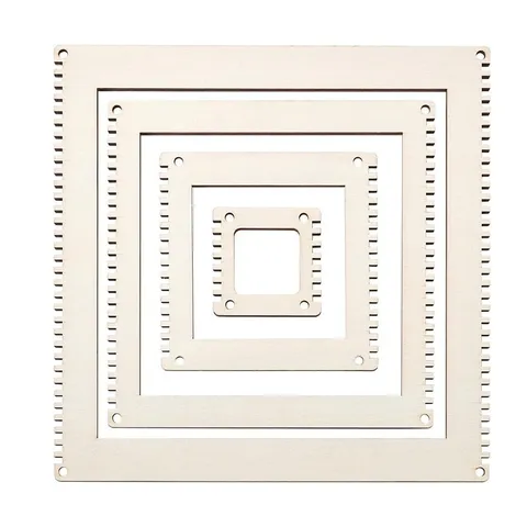 Kinder DIY Holz Webstuhl Set Rund Quadrat Sechseck Zahnrad Strickwerkzeug Holz Handwerk Webbrett Set Für Kinder Basteln