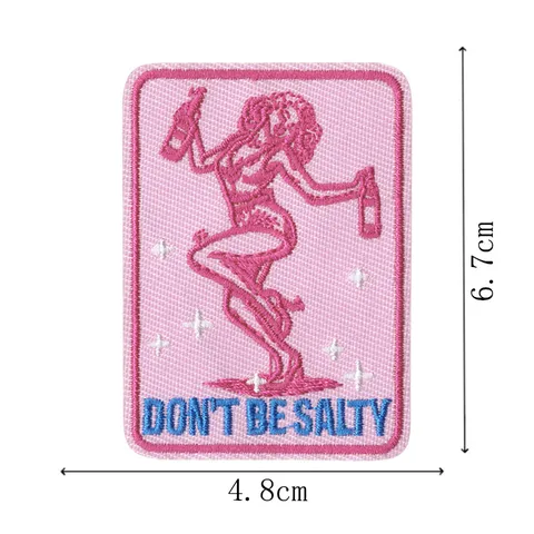 Embroidered Patch Iron On Applique Decorative Badge For Jacket Backpack Clothes Vintage Style Women DIY Craft