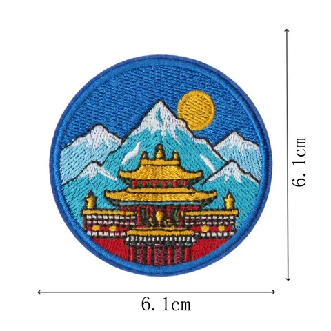 World Travel Landmark Embroidery Patches Iron On Cute Badge Applique For Clothing Backpack Jacket Hat DIY Decoration