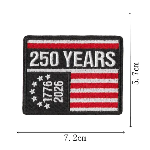 USA 250th Anniversary Embroidered Patches Statue of Liberty Eagle American Flag Iron On Sew On Patches