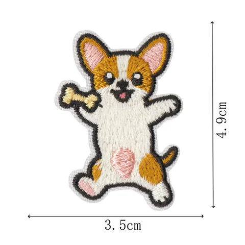 Cute Cartoon Dog Embroidery Patch Iron On Sew On Applique DIY Decorative Patch for Clothes Backpack Jeans