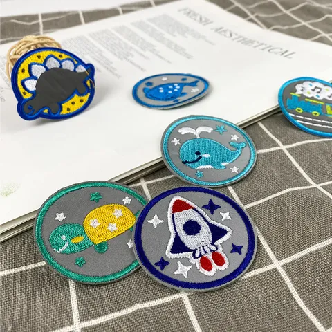 Cute Cartoon Embroidery Patches Cute Animal Plant Halloween Iron On Patches For Clothing DIY Sewing Applique