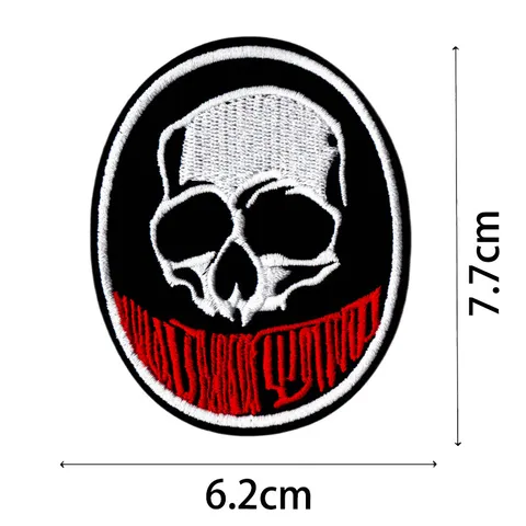 Punk Crâne Chat Montagne Écussons Brodés Thermocollants Badge Applique Pour Vêtements Chapeaux Vestes Accessoires De Vêtements DIY