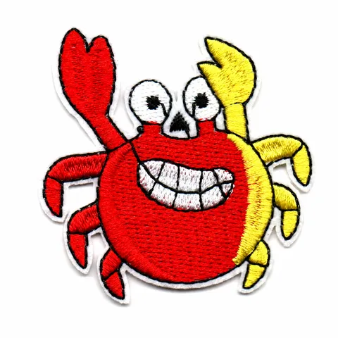 Cartoon Meerestiere Stickerei Flicken zum Aufbügeln DIY Kleidung Reparatur Abzeichen für Jacken Mützen