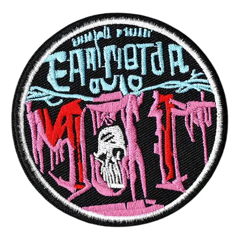 Écusson en Tissu Brodé Tête de Mort Style Punk Applique Gothique Sombre DIY Accessoires de Vêtements Patch Décoratif