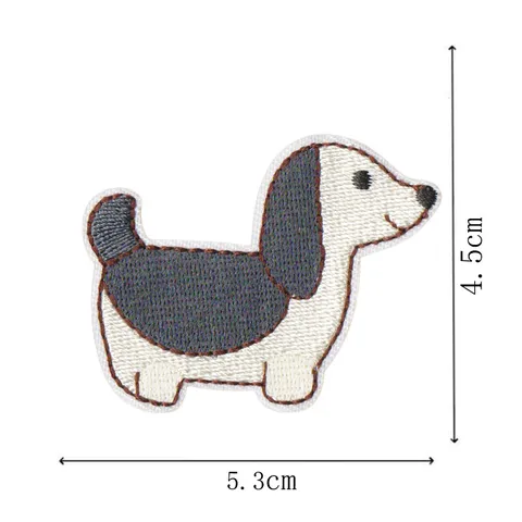 Cartoon Sausage Dog Embroidery Patches Cute Puppy Applique Badge For Clothing DIY Jacket Hat Bag Repair Decorative Patch