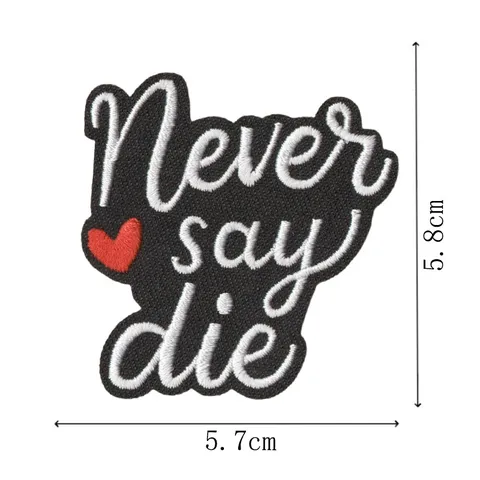 Schwarze Stickerei Flicken Englische Buchstaben Slogans Zum Aufbügeln Für Kleidung Hüte Taschen DIY Kleidungsstück Reparatur Zubehör