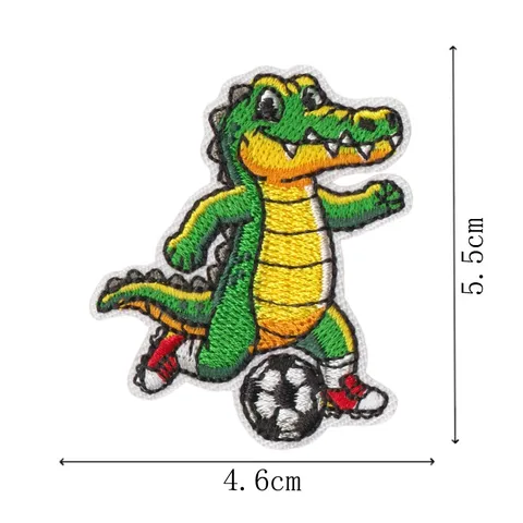 Toppe Ricamate Sportive di Animali dei Cartoni Animati Leone Scimmia Maiale Uccello Toppe Termoadesive per Abbigliamento Bambini Zaino Decorazione Fai da Te