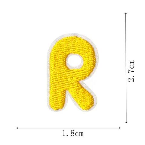 Cartoon Alphabet Embroidery Patches Cute Mini DIY Iron-On Cloth Patches For Clothing Garment Decoration Accessories