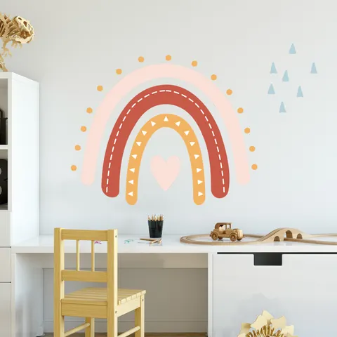 Bohemian Boho Rainbow Wall Sticker PVC Αυτοκόλλητο Διακόσμηση Σπιτιού Για Παιδικό Δωμάτιο Υπνοδωμάτιο Background Wall Art
