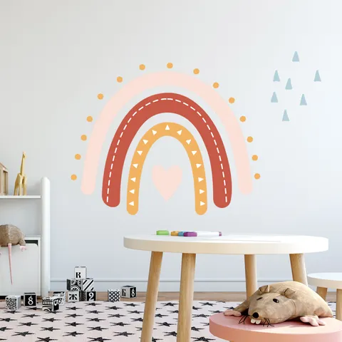Bohemian Boho Rainbow Wall Sticker PVC Αυτοκόλλητο Διακόσμηση Σπιτιού Για Παιδικό Δωμάτιο Υπνοδωμάτιο Background Wall Art