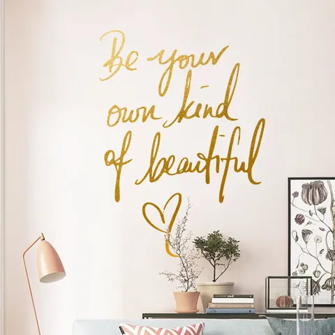 Sticker Mural Amovible Citation Anglaise Sticker Mural PVC Style Nordique Décoration Intérieure