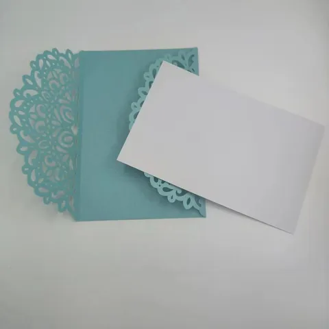 Tarjetas de Invitación Europeas Corte Láser Papel Perlado Tarjetas de Felicitación Huecas Cubiertas de Invitación para Boda Fiesta Cumpleaños Evento