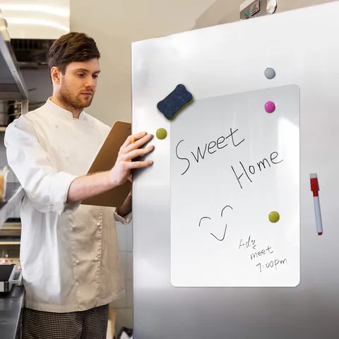 PVC Magnetic Whiteboard Fridge Sticker Memo Reminder Waterproof Reusable Home Decoration Wall Sticker For Kitchen