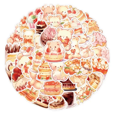 Adesivi Carini Con Orso Dei Cartoni Animati Coreani Adesivi Estetici Con Orso Crema Per Custodia Per Telefono Quaderno Adesivi In Vinile Impermeabili Fai Da Te