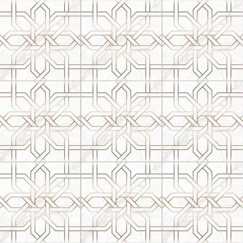 Adesivo per Piastrelle Antiscivolo Impermeabile Motivo Geometrico Rame Marmo PVC Adesivo Murale Design Arredamento