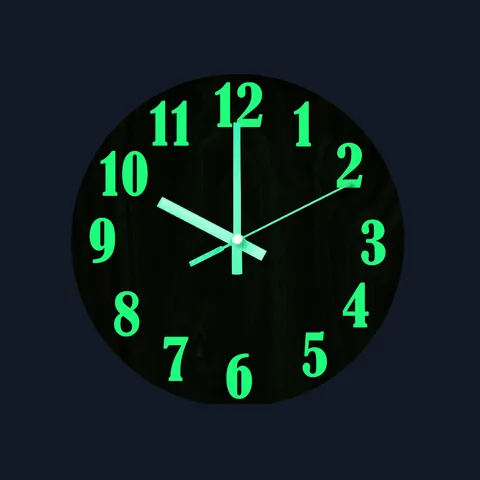 Moderne Holzmaserung Leuchtende Wanduhr 3D Leise Acryl Hängeduhr Für Schlafzimmer Wohnzimmer Heimdekoration