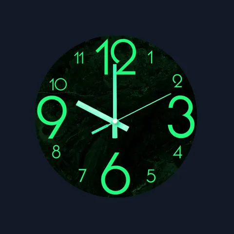 Luminous Wall Clock Modern Minimalist Acrylic Silent Non-Ticking Marble Pattern Hanging Clock For Living Room Bedroom Home Decor