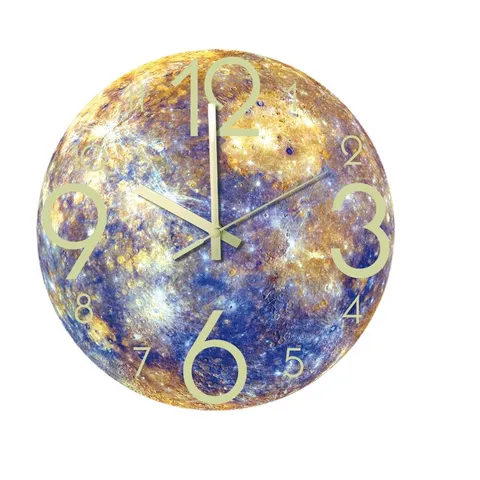 Acryl Leuchtende Wanduhr Leise Universum Planet Design Modern Minimalistisch Hängeduhr Für Wohnzimmer Schlafzimmer