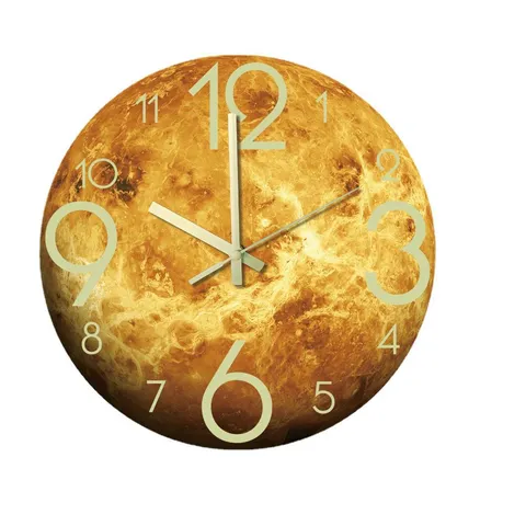 3D Acrylic Wall Clock Luminous Silent Non Ticking Decorative Round Clock For Bedroom Living Room Home Decor