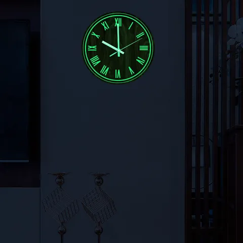 Moderne Minimalistische Acryl Wanduhr Leuchtende Römische Ziffern Geräuschloses Uhrwerk Hängeuhr Für Wohnzimmer Schlafzimmer Dekor