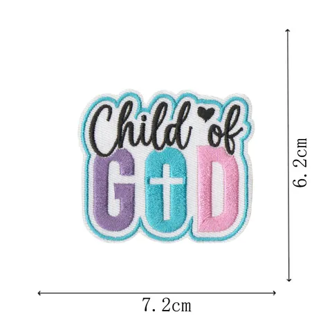 Christian Bible Scripture Quotes Embroidered Patches Iron On Applique Badge For Clothes Hat Jacket Bag