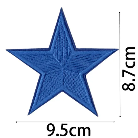 Multisize Pentagram Embroidery Patch Iron On Cloth Applique Star Patch For Clothes Pants Down Jacket Repair