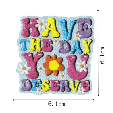 Cartoon Animal Funny Slogan Embroidery Patch DIY Decorative Applique Iron On Badge For Jacket Backpack Clothing