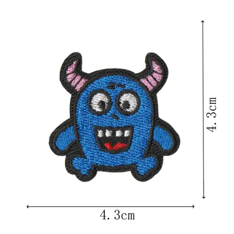 Halloween Quirky Ghost Monster Embroidered Patches Cute Cartoon DIY Iron on Applique Badges for Clothing Bags Decor