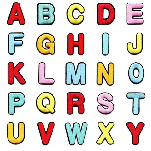 26 Letters Embroidery Patches Iron On Sew On Applique DIY Garment Accessories Alphabet Repair Patches For Clothes