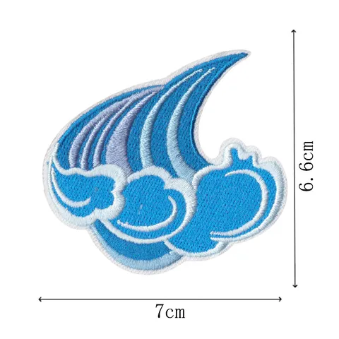 Blue Ocean Wave Cartoon Embroidery Patches Starfish Anchor Bow Tie Iron On Sew On Patches For Clothing DIY Decor