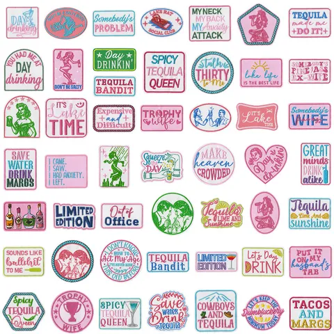 Novelty Slogan Embroidered Patch Iron On Applique Badge For Clothing Jacket Hat Bag Decorative DIY Accessory