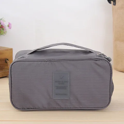 Sac de Rangement Portable pour Sous-vêtements de Voyage Pochette Organisateur de Maquillage Cosmétique en Tissu Oxford Imperméable pour Femmes
