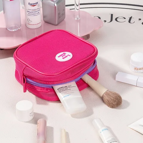 Draagbare Mesh Cosmetische Tas Reizen Make-up Pouch Rits Toilettas Organizer Handtas Voor Vrouwen Dagelijkse Opslag Waszak